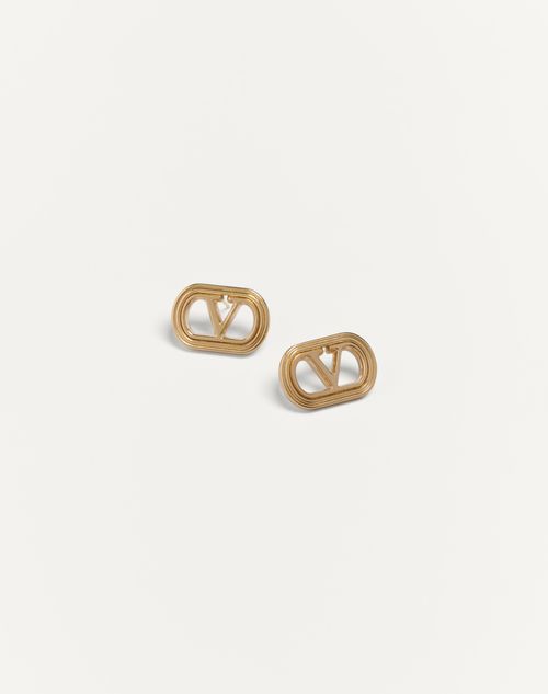Valentino Garavani - Ovalette Metal Earrings - Gold - Woman - Jewelry