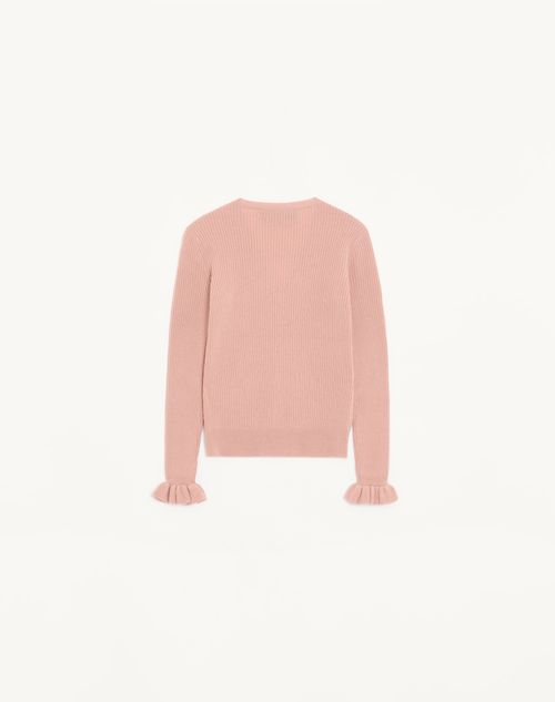 Valentino - Embroidered Cashmere Sweater - Pink - Woman - Knitwear