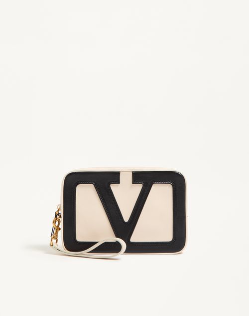 Valentino Garavani Valentino Garavani Viva Superstar Nappa Pouch Man Butter/black Onesize