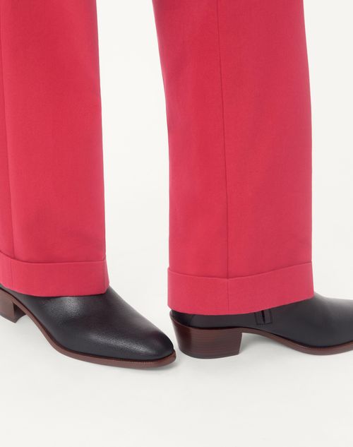 Valentino Garavani - Pat Ankle Boot In Kidskin - Black - Man - Boots