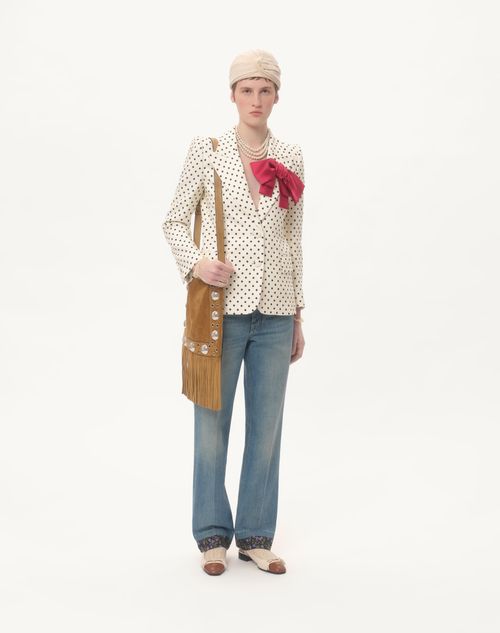 Valentino - Supergran Plusdepois Print Jacket - Birch/black - Woman - Jackets And Blazers