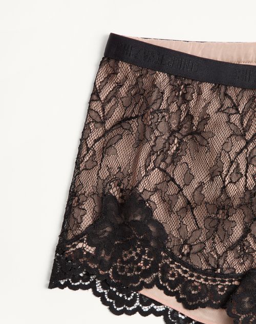 Valentino - Culottes En Dentelle - Noir - Femme - Lingerie