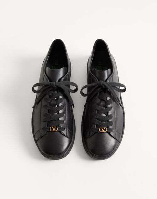 Valentino Garavani - Royco Sneaker In Nappa Calfskin - Black/green - Man - Sneakers