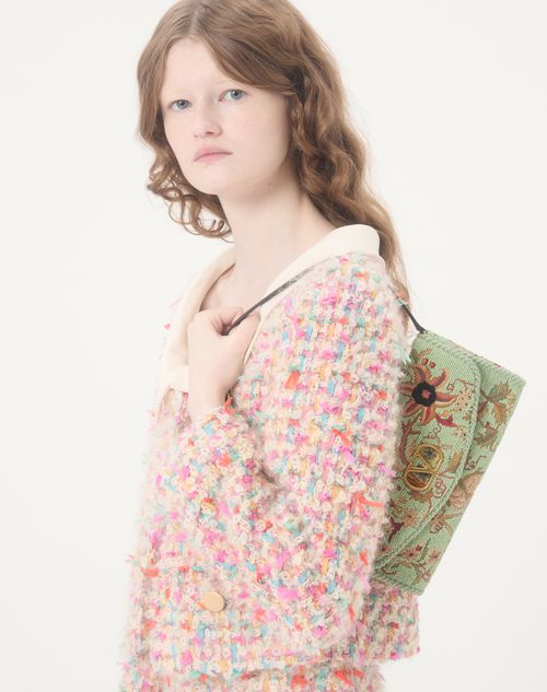 Valentino Garavani - Valentino Garavani Devain Embroidered Small Shoulder Bag - Multicolor - Woman - Shoulder Bags