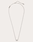 Vロゴ シグネチャー メタル ネックレス for 男性 インチ ブラック 