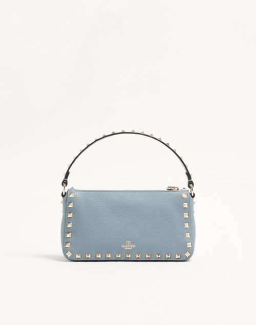 Valentino Garavani - Small Rockstud Grainy Calfskin Crossbody Bag - Stone - Woman - Bags