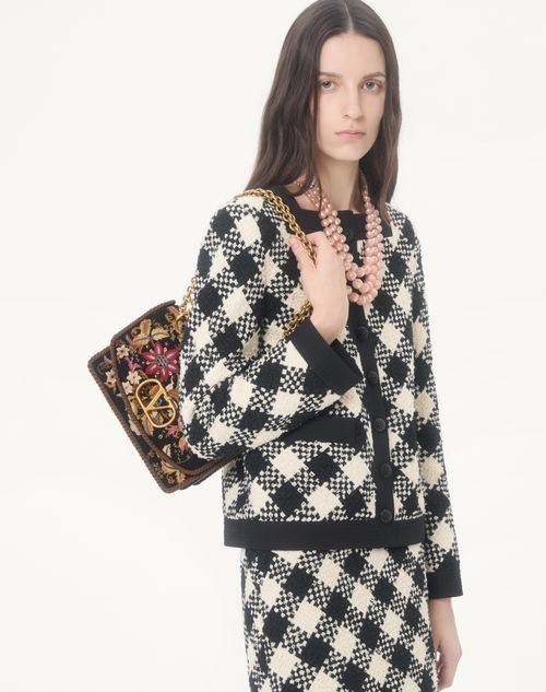 Valentino Garavani - Valentino Garavani Vain Embroidered Shoulder Bag - Multicolor - Woman - Shoulder Bags