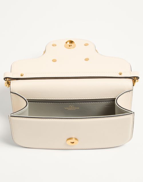 Valentino Garavani - Valentino Garavani Locò Small Shoulder Bag In Calfskin With Jewel Logo - Ivory - Woman - Shoulder Bags