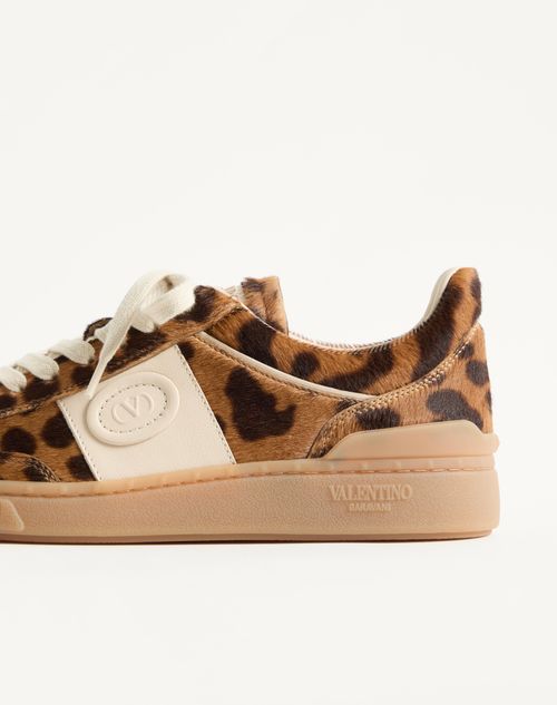 Valentino Garavani - Upvillage Trainer In Pony-effect Calfskin Leather - Animal Print - Woman - Sneakers