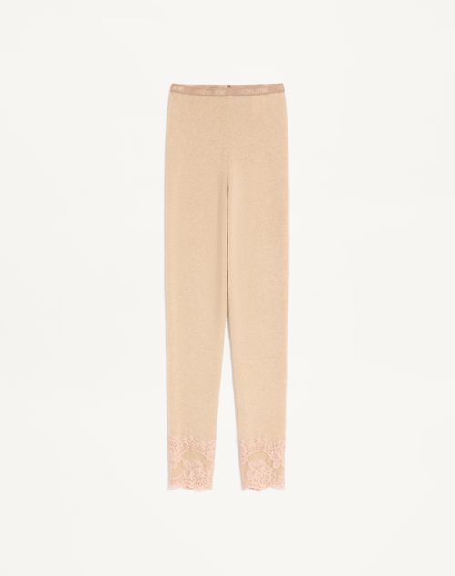 Valentino Cashmere Leggings Woman Alabaster S