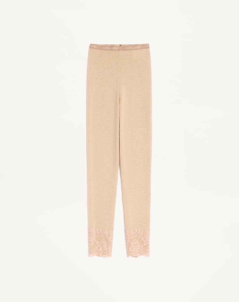 Valentino Women's Alabaster Cashmere Leggings Woman Xs