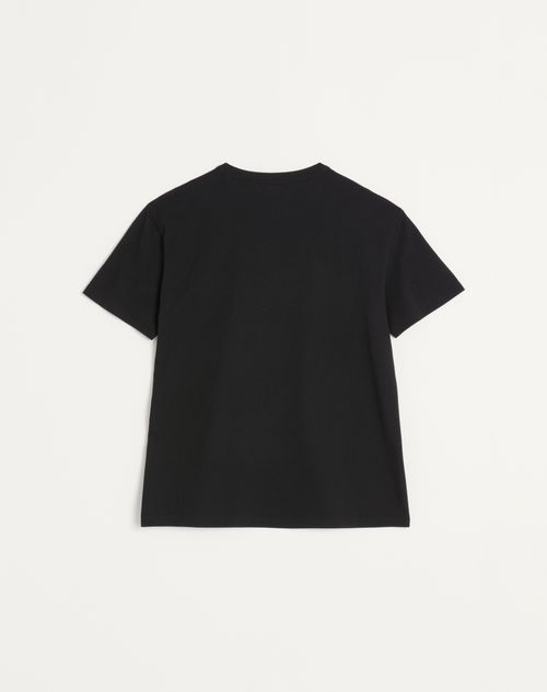 Valentino - Cotton T-shirt With Vg Patch - Black - Man - T-shirts And Sweatshirts