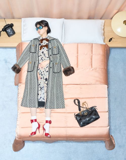 Valentino - Crepe De Chine Dress With Apres L'hiver Primula Print - Black/multicolour - Woman - Dresses