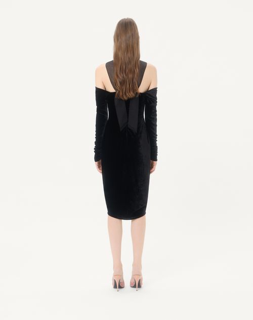 Valentino - Velvet Dress - Black - Woman - Dresses