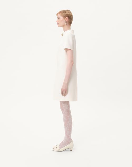 Valentino - Crepe Couture Short Dress - Ivory - Woman - Dresses