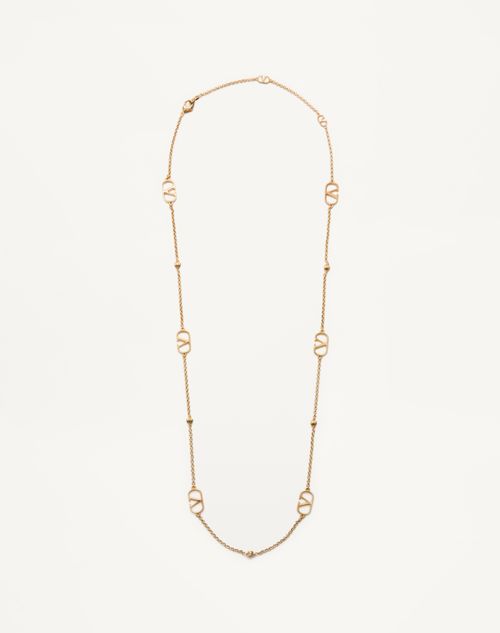 Valentino Garavani Vlogo Signature Metal Necklace Man Gold Onesize