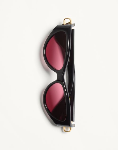 Valentino - Cat-eye Acetate Eyewear - Black/red - Woman - Eyewear