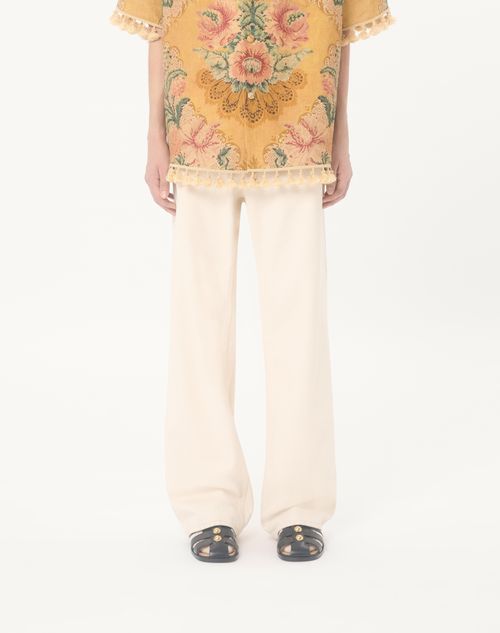 Valentino - Valentino Denim Trousers - Ivory - Man - Denim