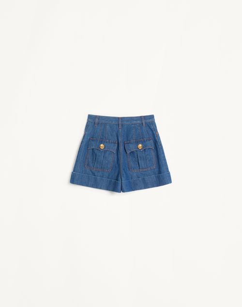 Valentino - Lightweight Denim Shorts - Denim - Woman - Denim