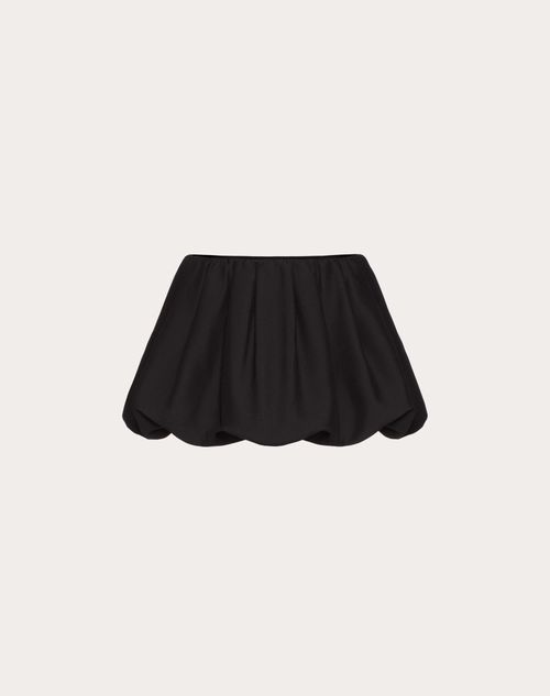 Valentino Crepe Couture Silk Mini Skirt In Black