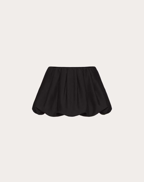 Shop Valentino Crepe Couture Mini Skirt Woman Black 42