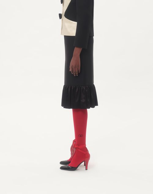 Valentino - Crepe Couture Midi Skirt - Black - Woman - Skirts