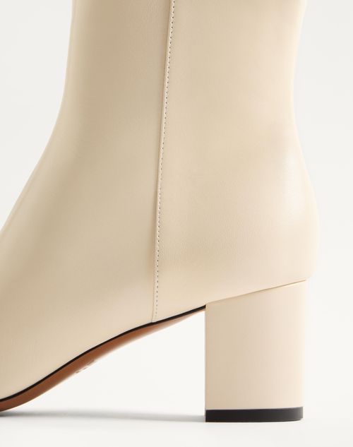 Valentino Garavani - Valet Du Roi Kidskin Leather Ankle Boot 60mm - Butter/tobacco - Woman - Boots