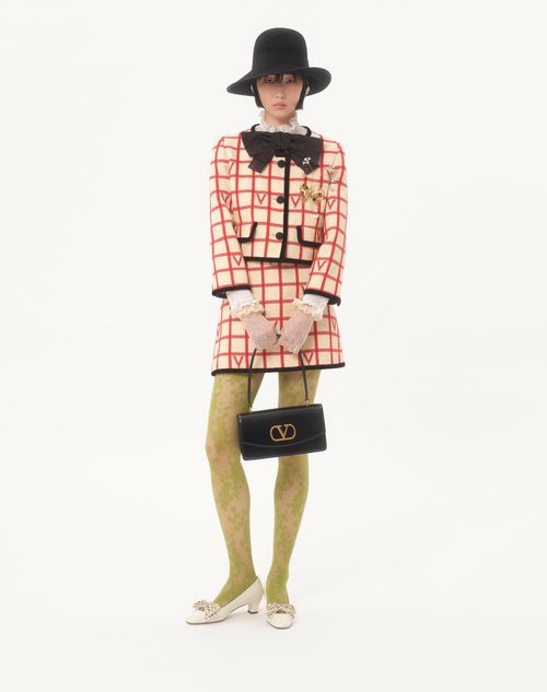 Valentino - Lycra Lace Tights - Avocado - Woman - Soft Accessories