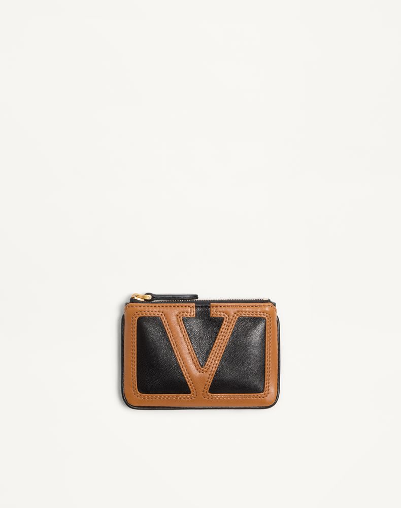 Valentino Garavani Women's Black/Spice Viva Superstar Nappa Key Ring Woman Uni
