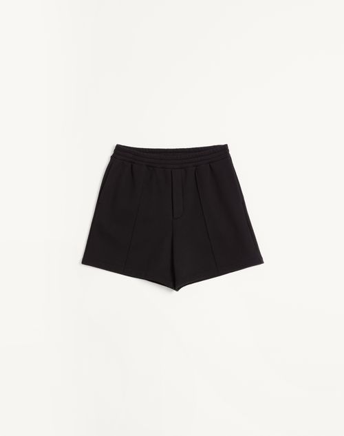 Valentino - Valentino Cotton Bermuda Shorts - Black - Man - Trousers And Shorts