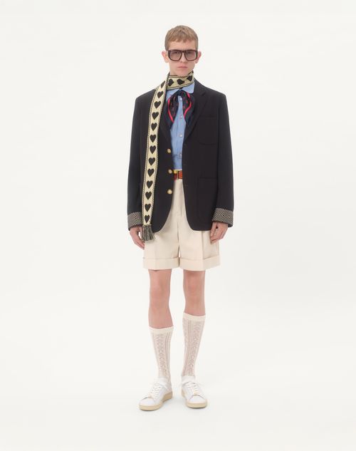 Valentino - Bermuda De Lona De Algodón Con Dobladillo - Shell - Hombre - Pantalones Largos Y Cortos