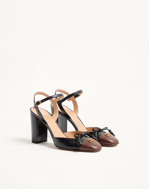Valentino Garavani - Valet Du Roi Pumps In Kidskin 90mm - Black/coffe - Woman - Pumps And Slingbacks