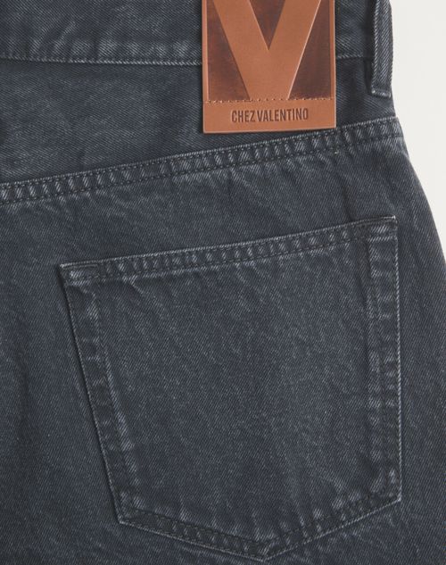 Valentino - Valentino Denim Trousers - Black - Man - Denim