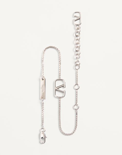 Valentino Garavani - Pulsera Vlogo Signature De Metal - Transparente - Hombre - Joyas