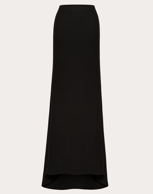 Shop Valentino Cady Couture Long Skirt Woman Black 38