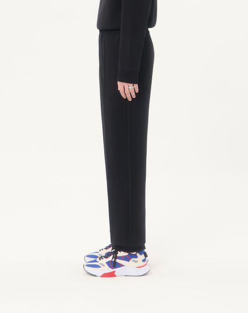 Valentino - Valentino Cotton Jogging Trousers With Vgold - Black - Man - Pants And Shorts