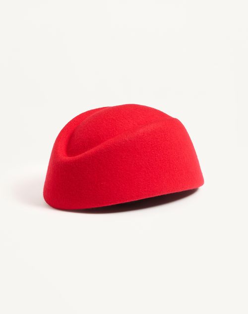Valentino Garavani - Vlogo Signature Merino Wool Hat - Red - Man - Hats And Gloves