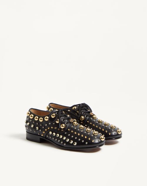 Valentino Garavani - Mj Blues Nappa Derby - Black - Man - Lace-ups