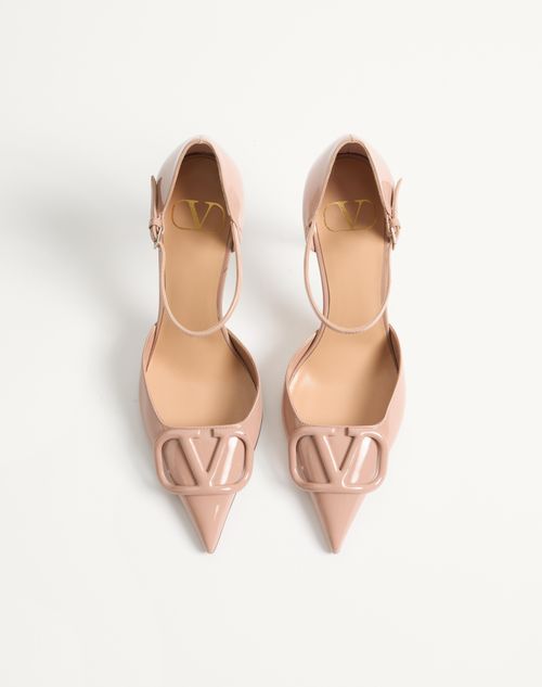 Valentino Garavani - Vlogo Signature D'orsay Patent Leather Pumps 100mm - Rose Cannelle - Woman - Pumps