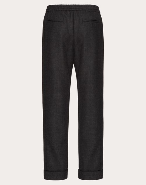 Valentino - Wool Tweed Pajama Pants - Black - Man - Pants And Shorts