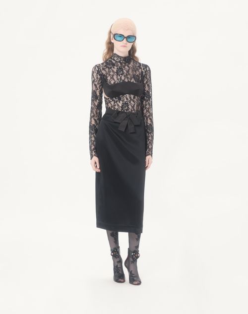 Valentino - Duchesse Bra Top - Black - Woman - Shirts & Tops