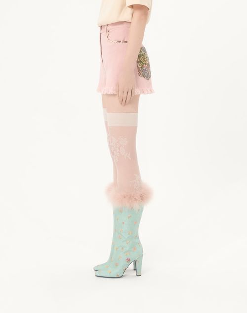 Valentino - Denim Shorts - Pink - Woman - Denim