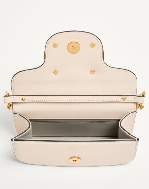 Valentino Garavani - Valentino Garavani Locò Small Shoulder Bag In Calfskin - Light Ivory - Woman - Shoulder Bags