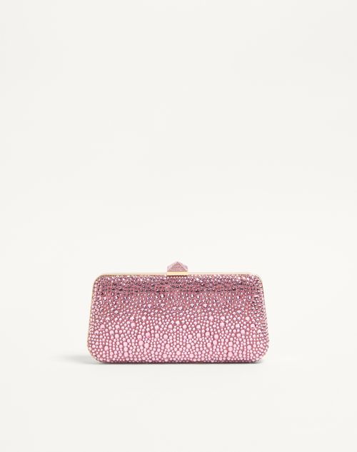 Valentino Garavani - Carry Secrets Rhinestone Minaudiere - Light Pink - Woman - Clutches