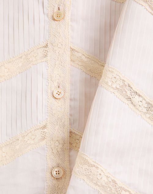 Valentino - Organdis Shirt - Birch - Woman - Shirts And Tops
