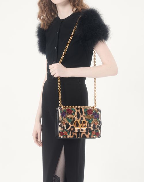 Valentino - Wool Knit Cardigan With Feathers - Black - Woman - Knitwear