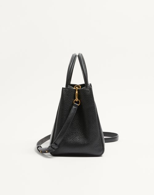 Valentino Garavani - Valentino Garavani Alltime Medium Handbag In Grainy Calfskin - Black - Woman - Top Handle Bags