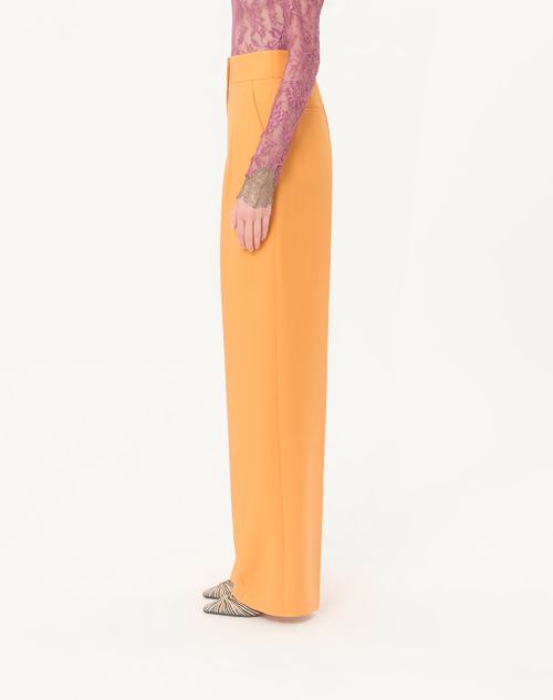 Valentino - British Mohair Trousers - Orange - Woman - Trousers And Shorts