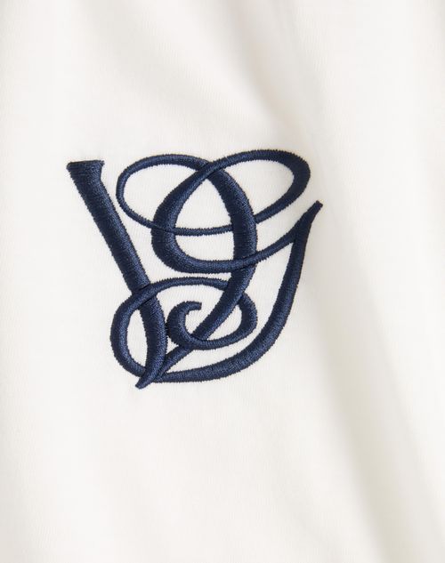 Valentino - Cotton T-shirt With Vg Patch - Ivory - Man - T-shirts And Sweatshirts