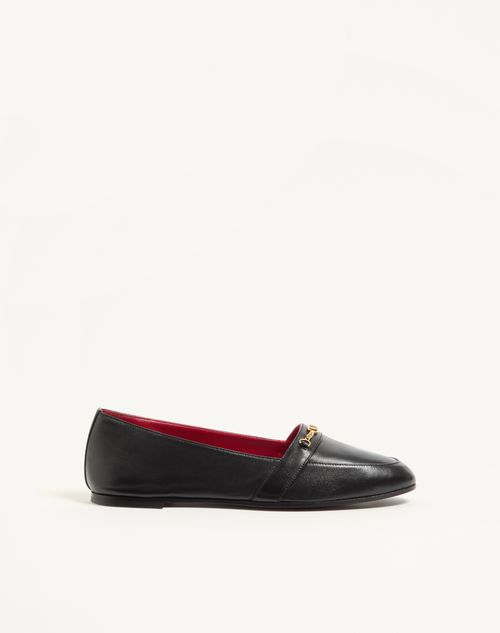 Valentino Garavani - Étudiant Nappa Leather Loafer - Black - Woman - Loafers